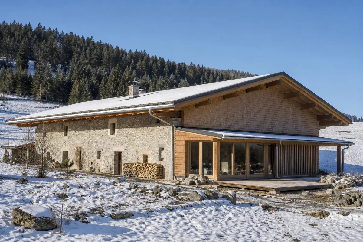 L'extension en ossature bois face au climat du Haut-Jura