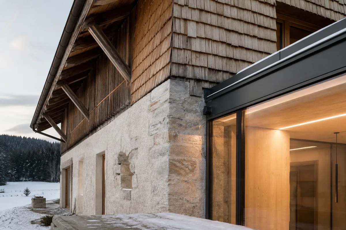 Greffer une extension sur une maison jurassienne, quatre partis pris